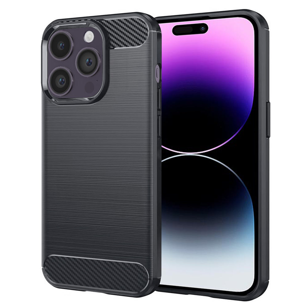 Husă Techsuit Carbon Silicone iPhone 14 Pro Max – imagine 1