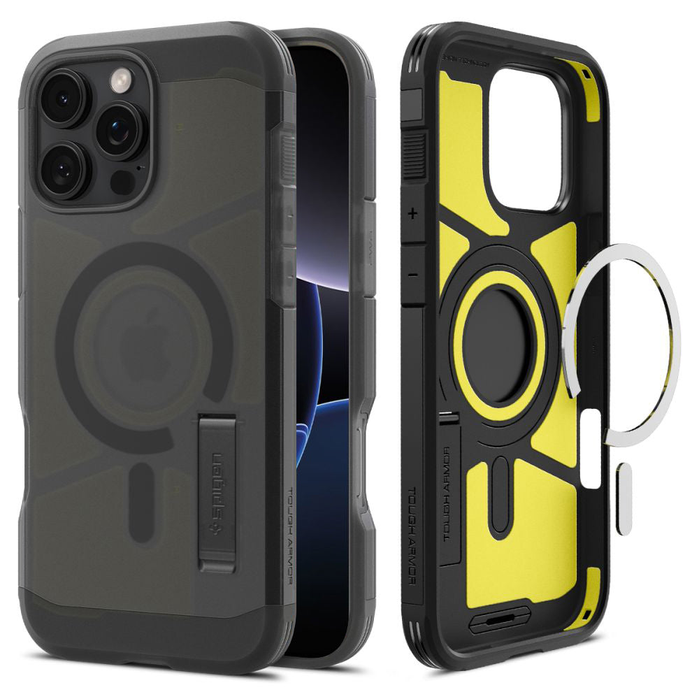 Husă Spigen Tough Armor MagSafe iPhone 16 Pro Max – Frost Black (negru mat translucid) – imagine 10