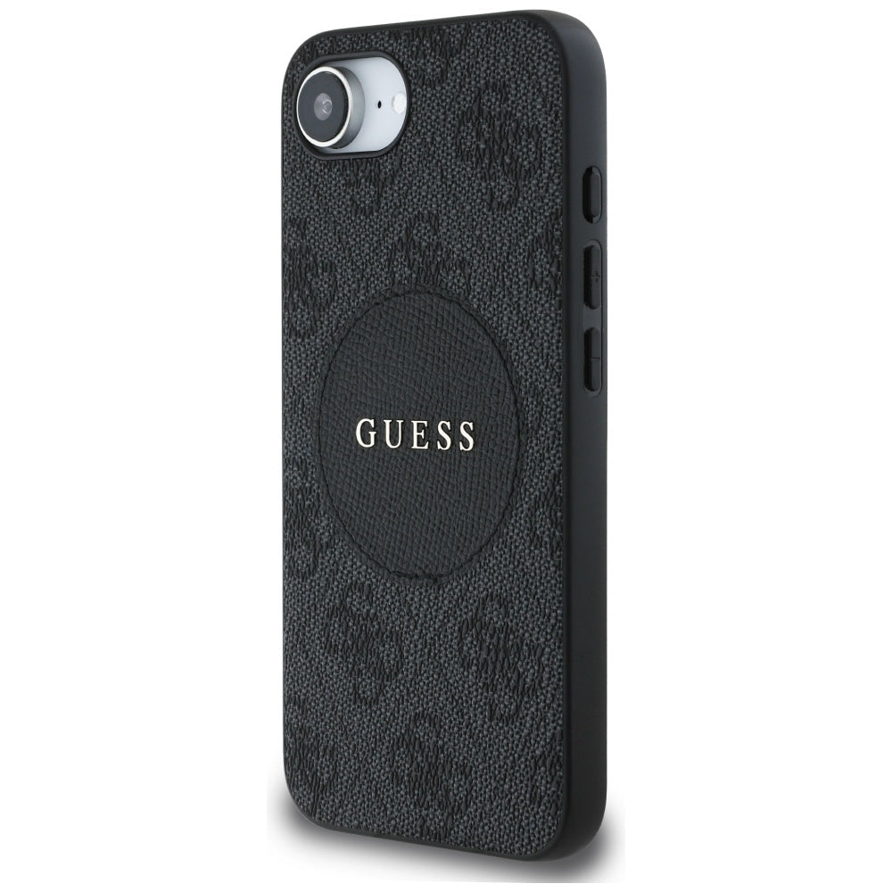 Husă Guess iPhone 16e 4G Circle Classic Logo MagSafe, maro – imagine 3
