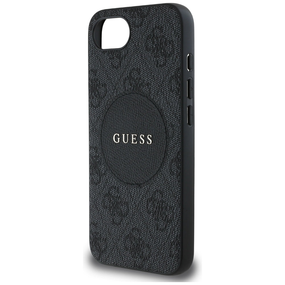 Husă Guess iPhone 16e 4G Circle Classic Logo MagSafe, maro – imagine 4