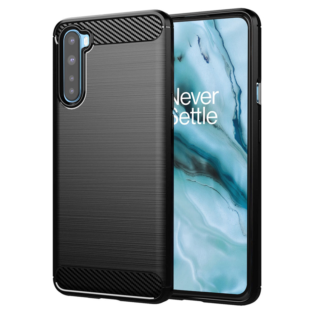 Husă OnePlus Nord 5G Techsuit Carbon Silicone, negru – imagine 1