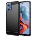 Husă Motorola Moto G34 / Moto G45 Techsuit Carbon Silicone, negru – imagine 1
