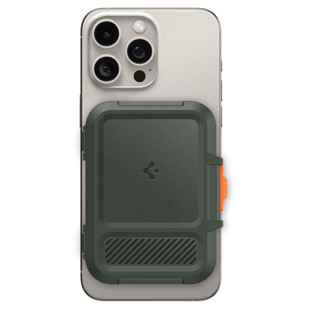 Portofel MagSafe Spigen Lock Fit – Verde militar – imagine 9