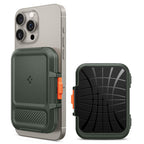Portofel MagSafe Spigen Lock Fit – Verde militar – imagine 8