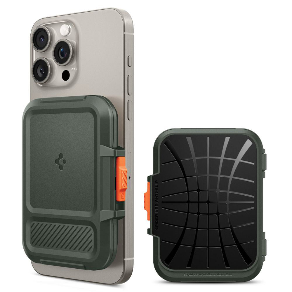 Portofel MagSafe Spigen Lock Fit – Verde militar – imagine 8