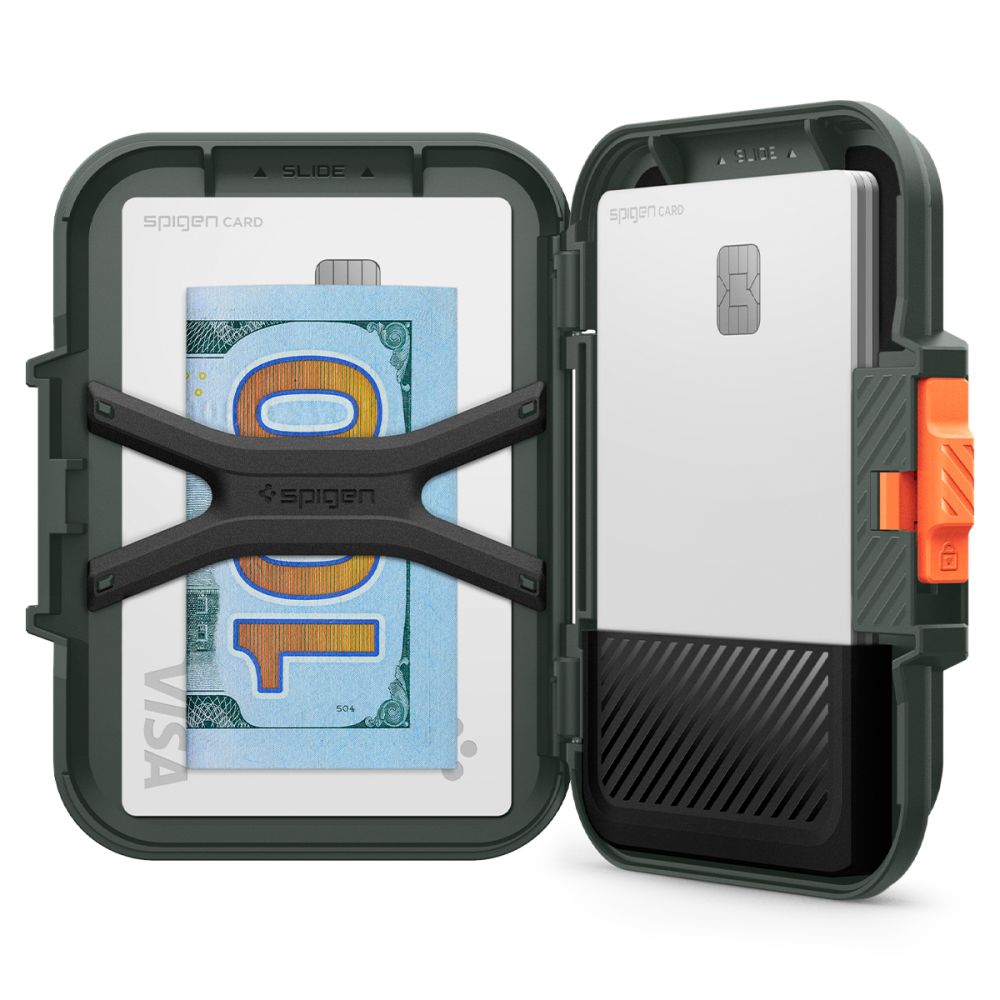 Portofel MagSafe Spigen Lock Fit – Verde militar – imagine 10