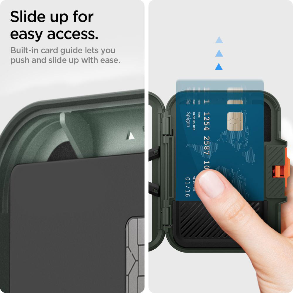 Portofel MagSafe Spigen Lock Fit – Verde militar – imagine 13