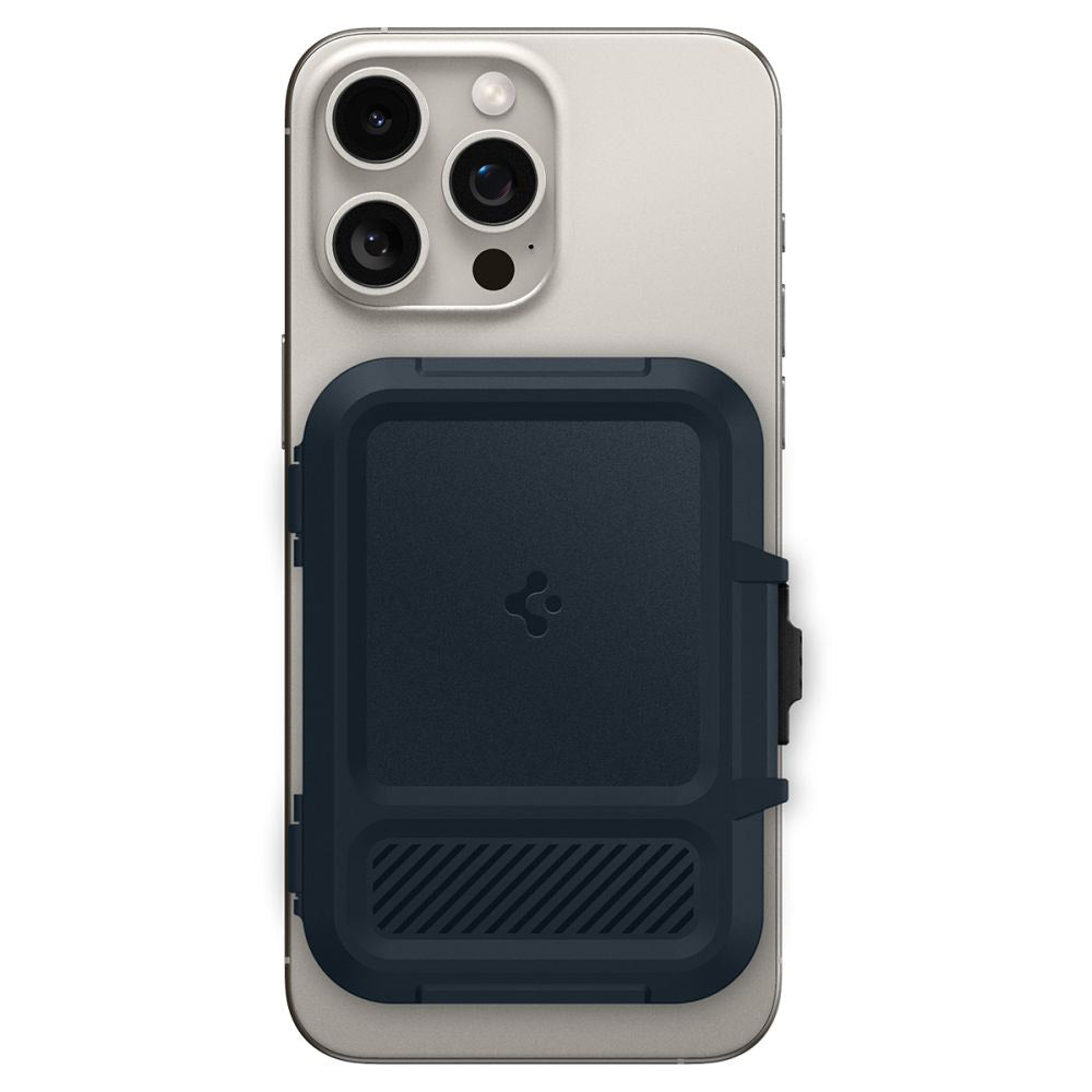 Portofel MagSafe Spigen Lock Fit – Gri (Metal Slate) – imagine 2