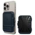 Portofel MagSafe Spigen Lock Fit – Gri (Metal Slate) – imagine 1