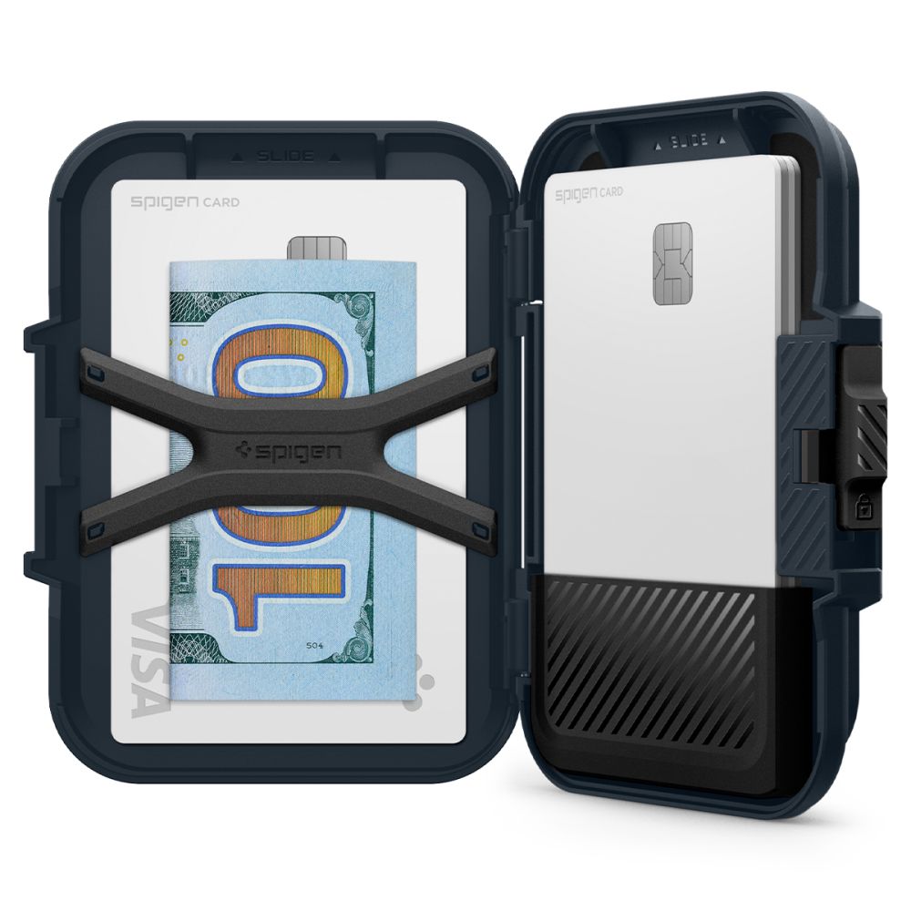 Portofel MagSafe Spigen Lock Fit – Gri (Metal Slate) – imagine 3