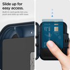 Portofel MagSafe Spigen Lock Fit – Gri (Metal Slate) – imagine 5
