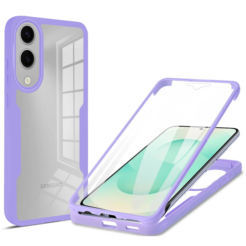 Husă 360 Techsuit ColorVerse cu folie de ecran Galaxy S25 Edge – Mov – imagine 2