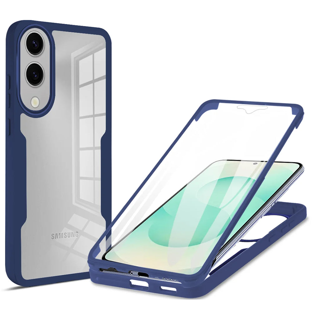 Husă 360 Techsuit ColorVerse cu folie de ecran Galaxy S25 Edge – Albastru – imagine 1
