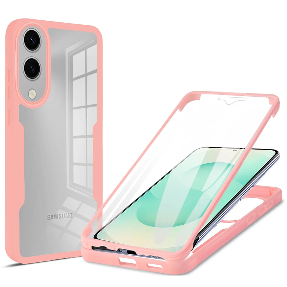 Husă 360 Techsuit ColorVerse cu folie de ecran Galaxy S25 Edge – Roz – imagine 3