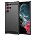Husă Techsuit Carbon Silicone Galaxy S22 Ultra – imagine 1