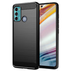 Husă Motorola Moto G60 Techsuit Carbon Silicone, negru – imagine 1