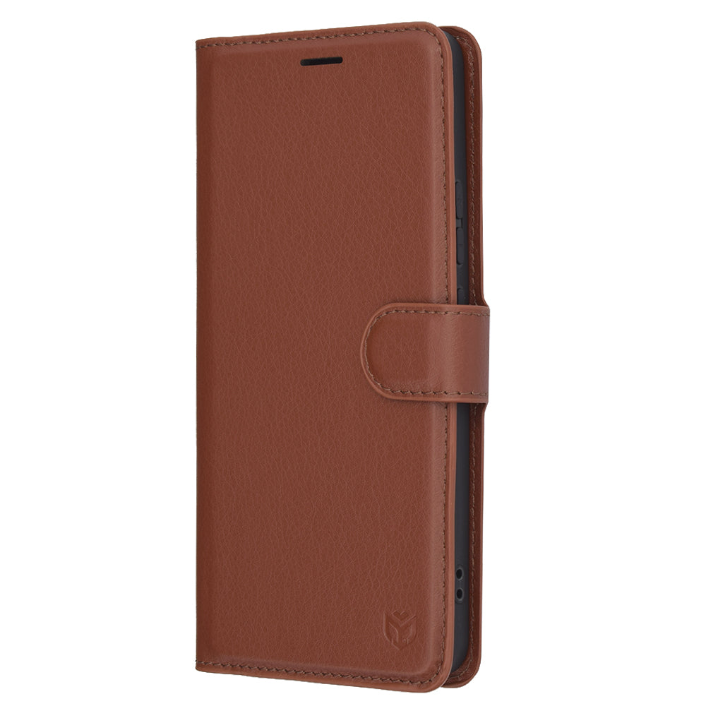 Husă tip portofel Techsuit Leather Folio Oppo Reno13 F 4G, maro – imagine 4