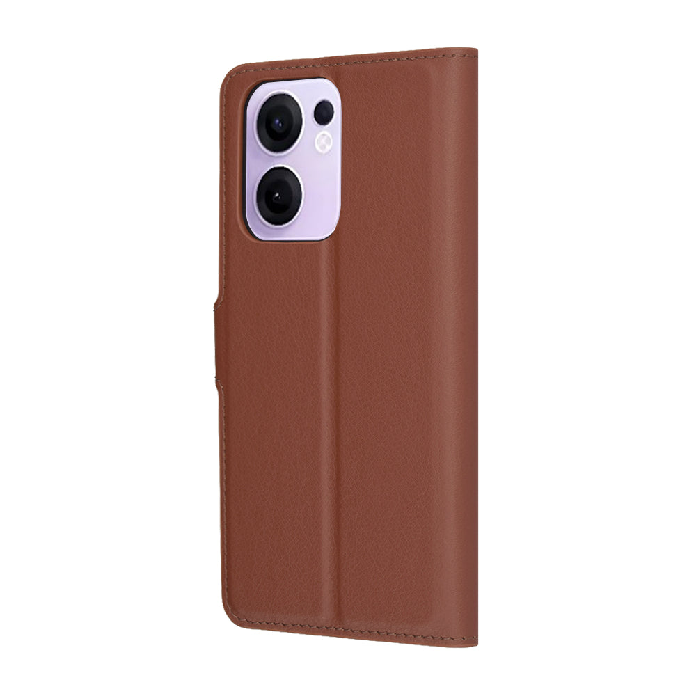 Husă tip portofel Techsuit Leather Folio Oppo Reno13 F 4G, maro – imagine 5
