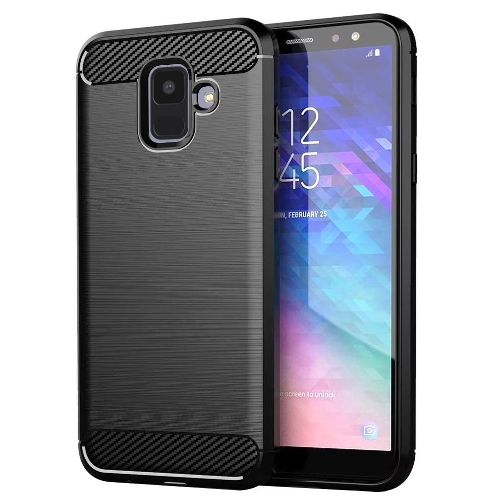 Husă Techsuit Carbon Silicone Galaxy A6 2018 – imagine 1