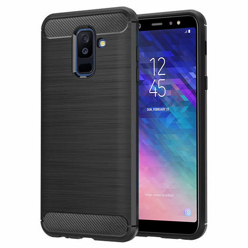 Husă Techsuit Carbon Silicone Galaxy A6 Plus 2018 – imagine 1