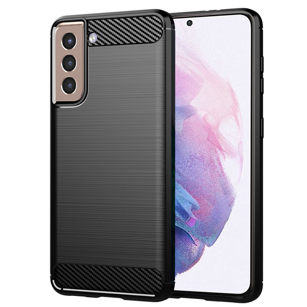 Husă Techsuit Carbon Silicone Galaxy S21+ – imagine 1