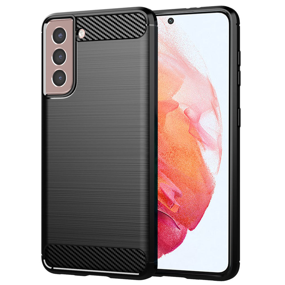 Husă Techsuit Carbon Silicone Galaxy S21 – imagine 1