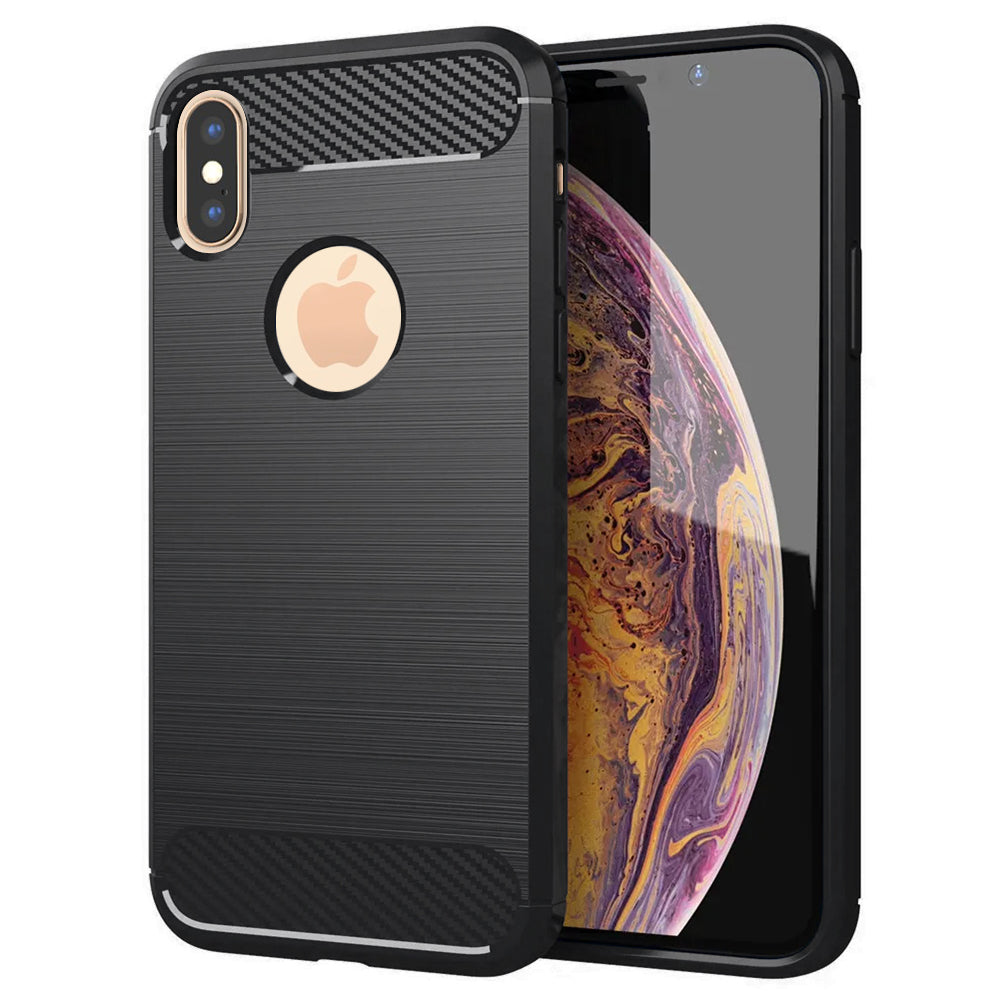 Husă Techsuit Carbon Silicone iPhone XS Max – imagine 1