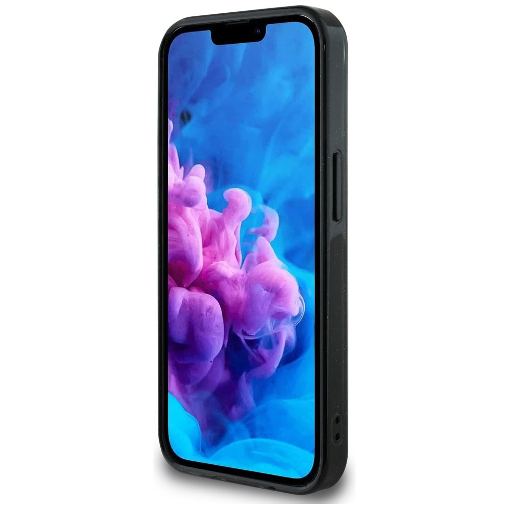 Husă Guess iPhone 16e IML Metal Glitter 4G Circle Triangle, negru – imagine 4