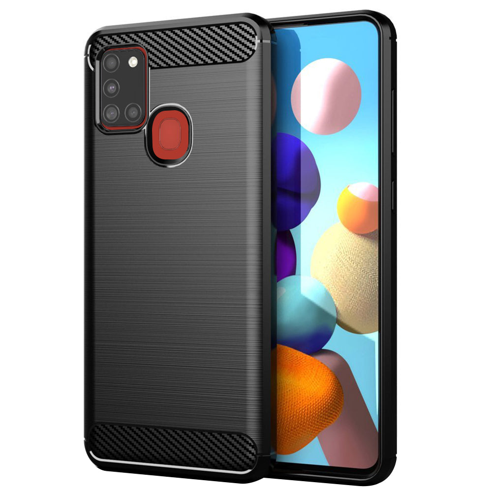 Husă Techsuit Carbon Silicone Galaxy A21s – imagine 1