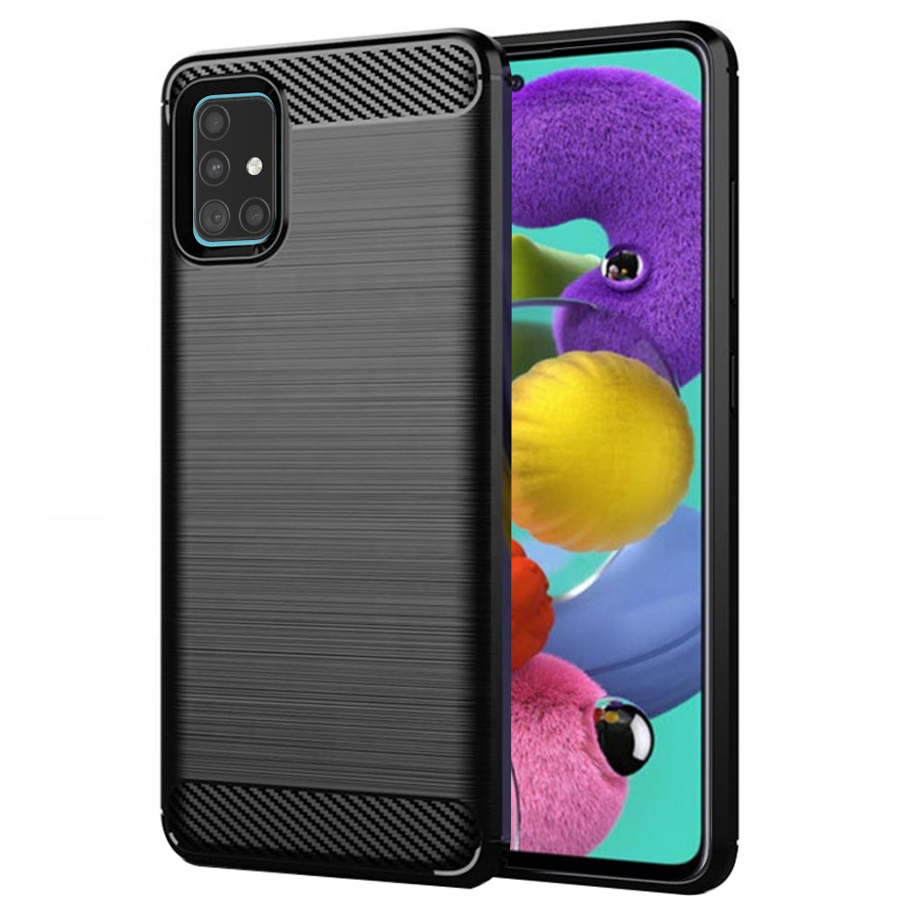 Husă Techsuit Carbon Silicone Galaxy A51 – imagine 1