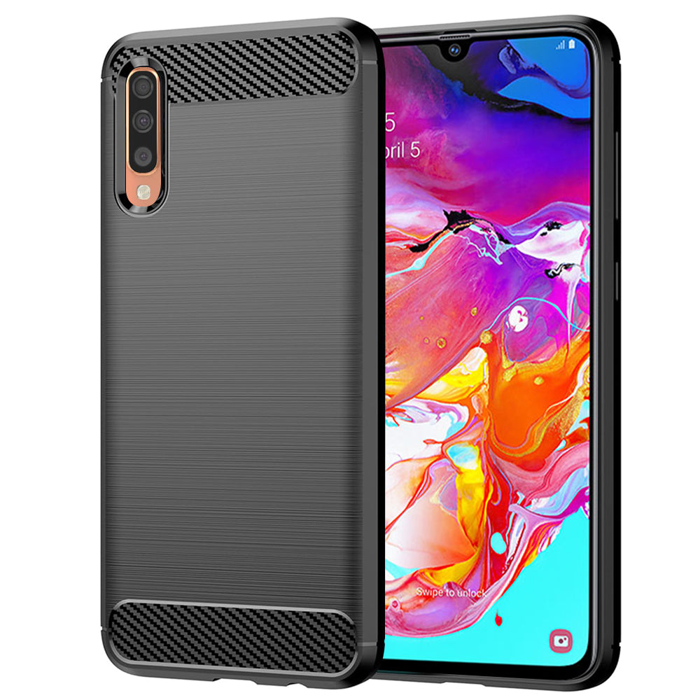 Husă Techsuit Carbon Silicone Galaxy A70 / A70s – imagine 1