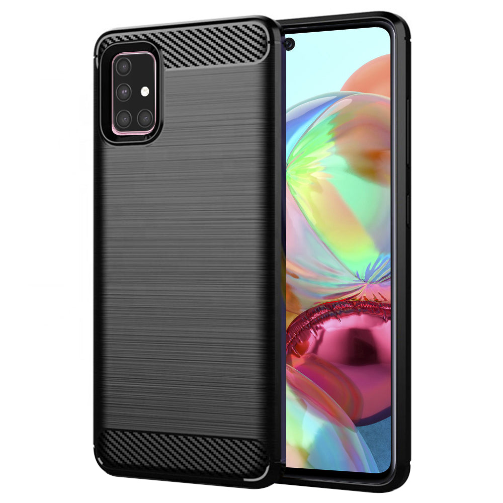 Husă Techsuit Carbon Silicone Galaxy A71 – imagine 1