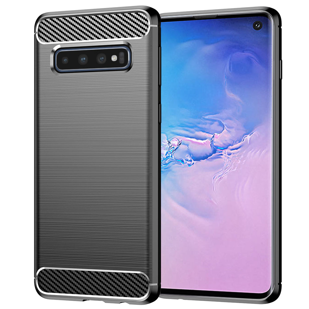 Husă Techsuit Carbon Silicone Galaxy S10 – imagine 1