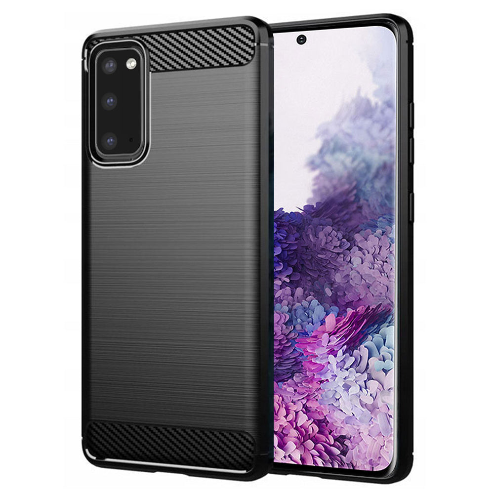 Husă Techsuit Carbon Silicone Galaxy S20 – imagine 1