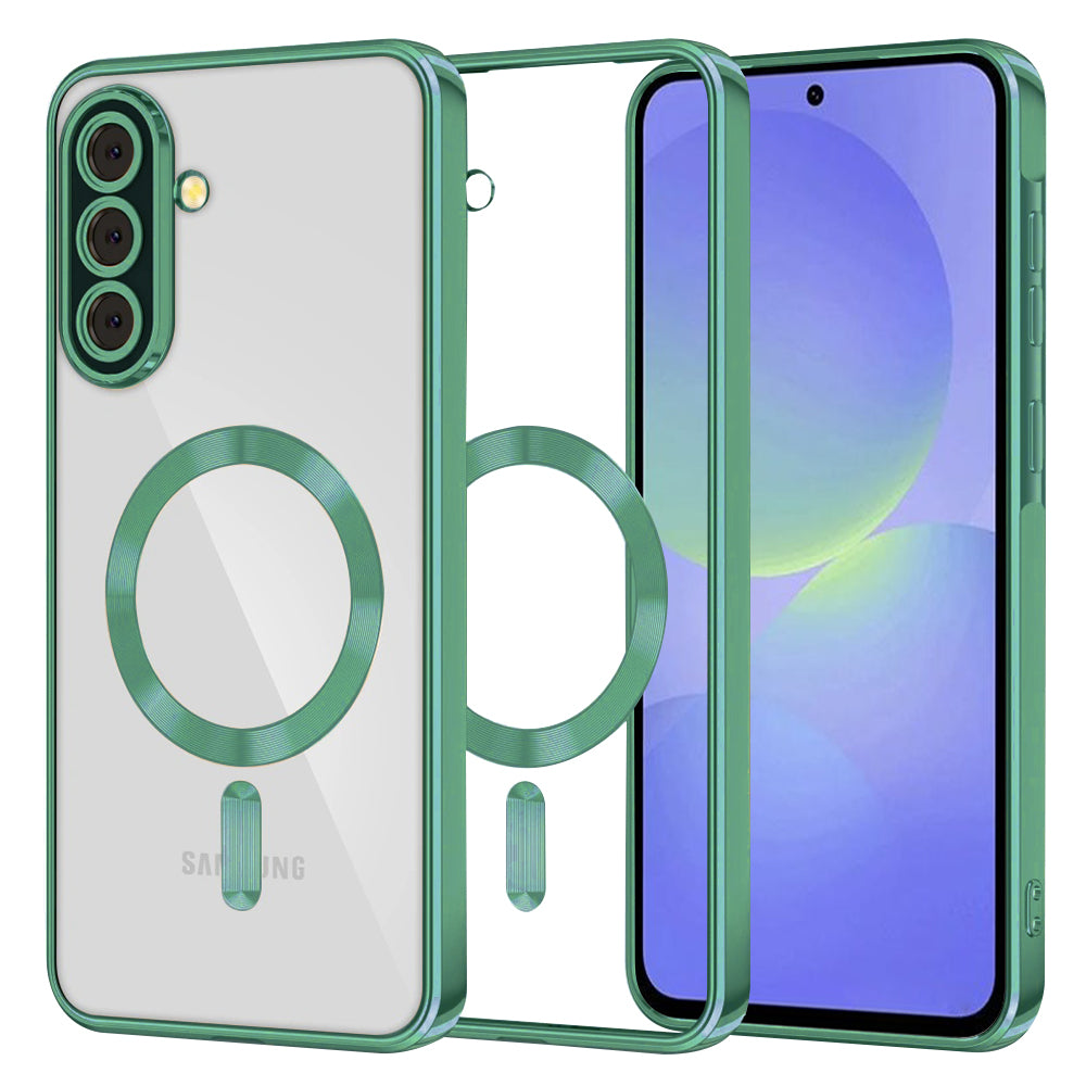 Husă transparentă Techsuit Luxury Crystal MagSafe Galaxy A36 5G – Verde deschis – imagine 8