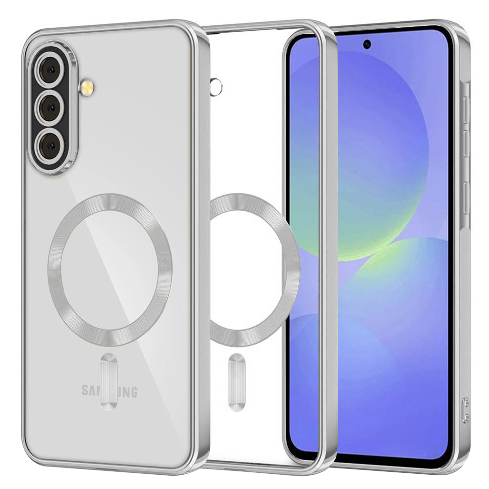 Husă transparentă Techsuit Luxury Crystal MagSafe Galaxy A36 5G – Argintiu – imagine 3