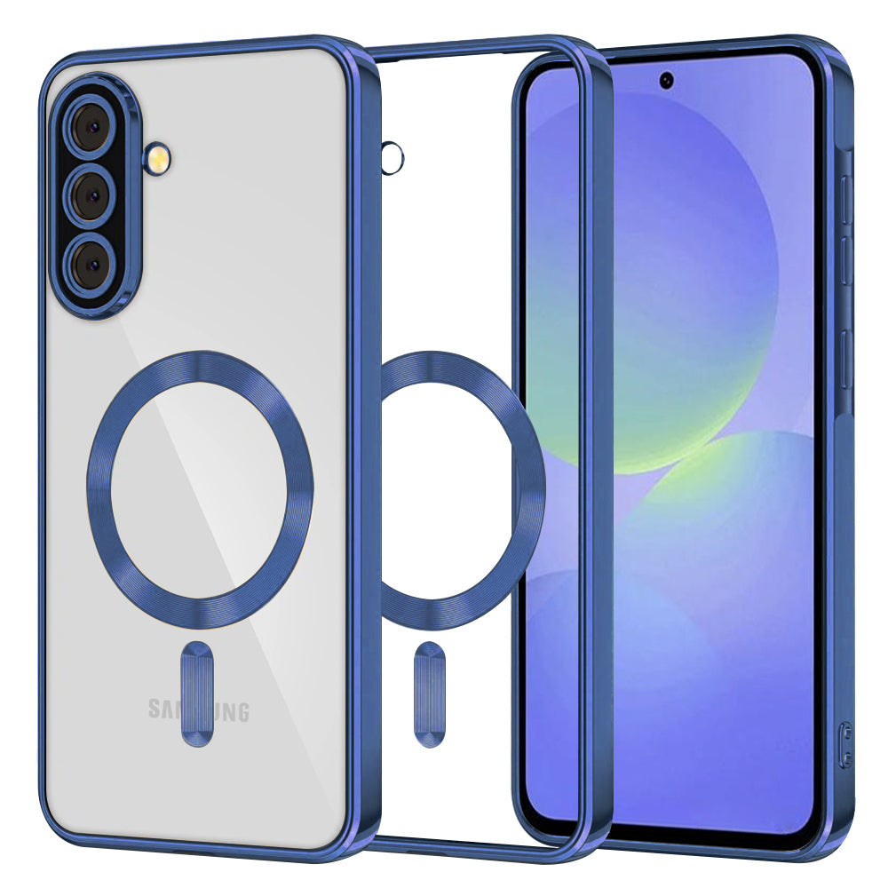 Husă transparentă Techsuit Luxury Crystal MagSafe Galaxy A36 5G – Albastru închis – imagine 7