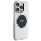 Husă Guess iPhone 16 Pro IML Metal Colored Circle MagSafe, negru – imagine 2