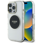 Husă Guess iPhone 16 Pro IML Metal Colored Circle MagSafe, negru – imagine 6