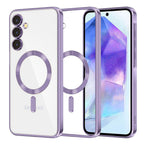 Husă transparentă Techsuit Luxury Crystal MagSafe Galaxy A55 5G – Mov deschis – imagine 8