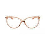 Ochelari lumină albastră femei, cat eye transparent – Techsuit F5018 – Maro transparent – imagine 2