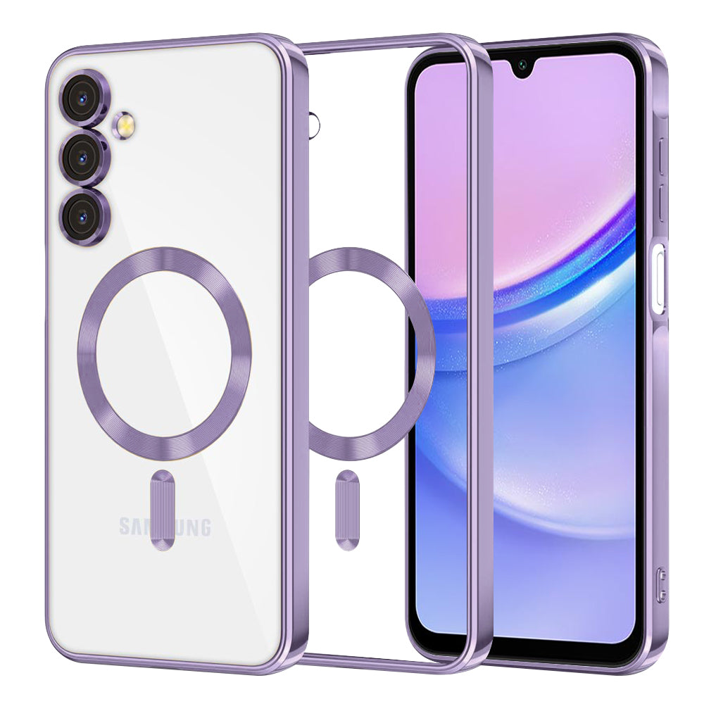 Husă transparentă Techsuit Luxury Crystal MagSafe Galaxy A15 / A15 5G – Mov deschis – imagine 9
