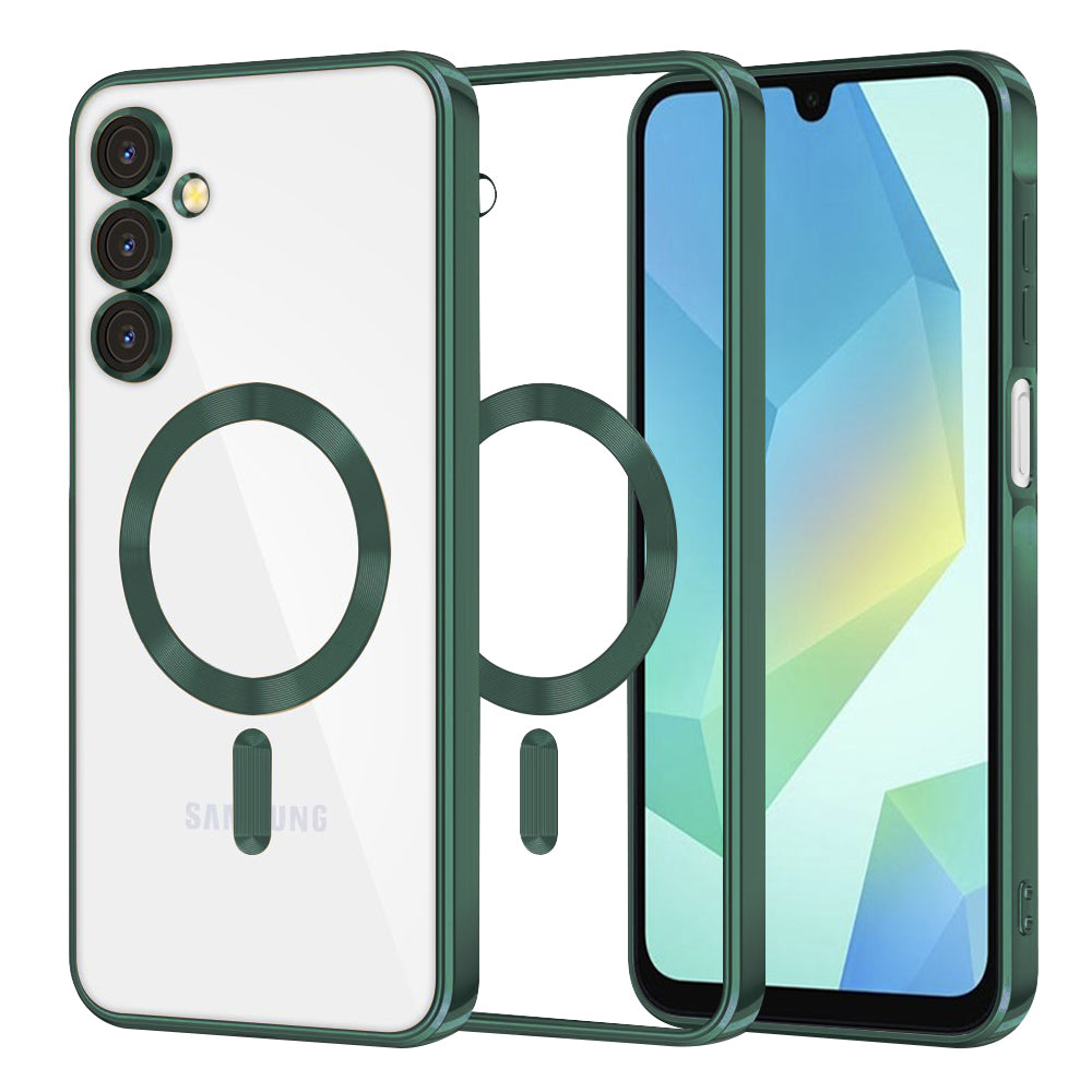 Husă transparentă Techsuit Luxury Crystal MagSafe Galaxy A16 / A16 5G – Verde închis – imagine 8