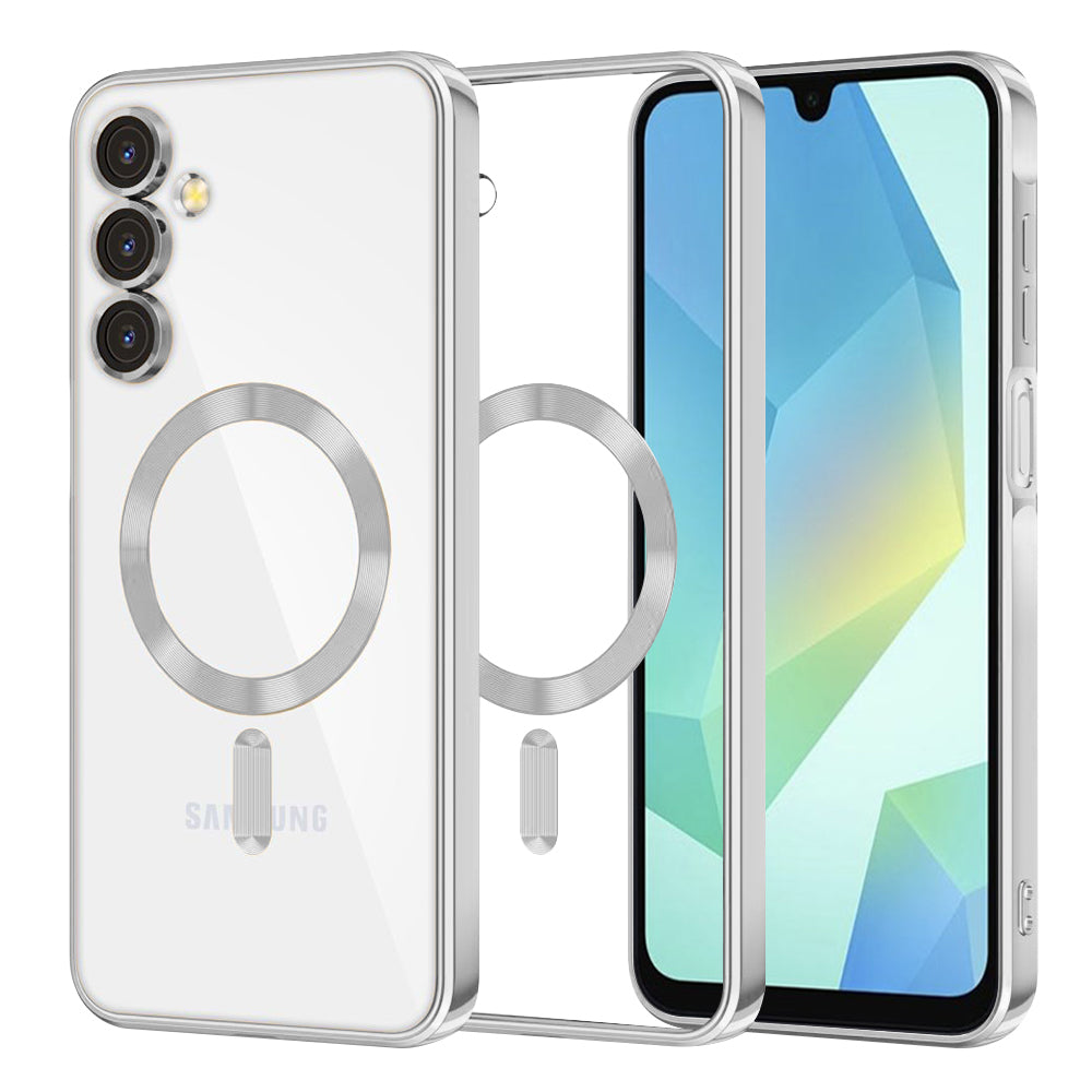 Husă transparentă Techsuit Luxury Crystal MagSafe Galaxy A16 / A16 5G – Argintiu – imagine 1
