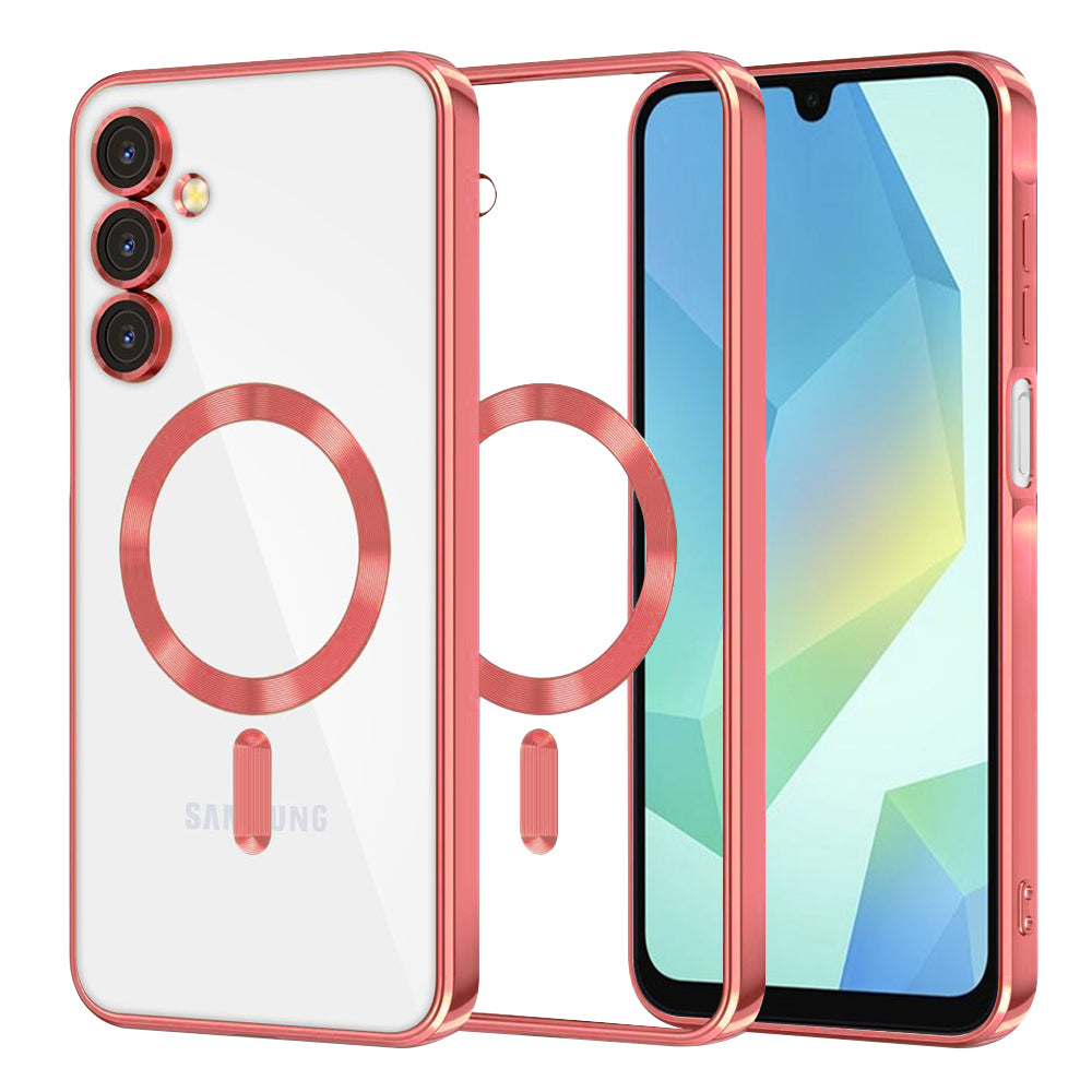 Husă transparentă Techsuit Luxury Crystal MagSafe Galaxy A16 / A16 5G – Roșu – imagine 2