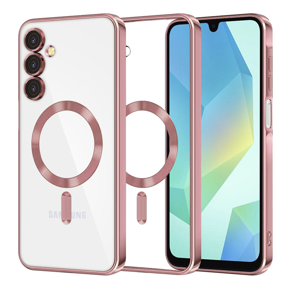 Husă transparentă Techsuit Luxury Crystal MagSafe Galaxy A16 / A16 5G – Roz – imagine 4