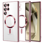 Husă transparentă Techsuit Luxury Crystal MagSafe Galaxy S24 Ultra – Roz – imagine 3