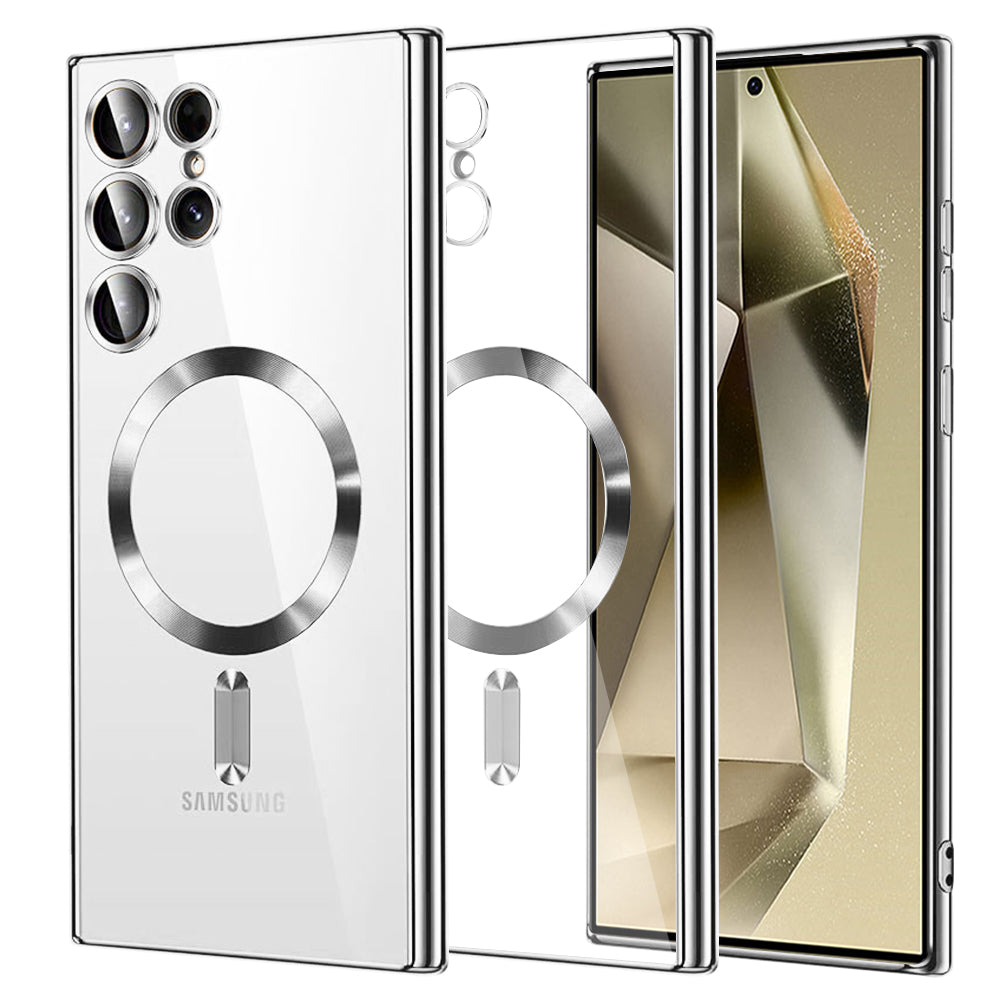 Husă transparentă Techsuit Luxury Crystal MagSafe Galaxy S24 Ultra – Argintiu – imagine 4