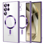 Husă transparentă Techsuit Luxury Crystal MagSafe Galaxy S24 Ultra – Mov deschis – imagine 5