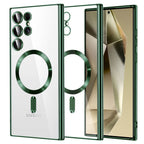 Husă transparentă Techsuit Luxury Crystal MagSafe Galaxy S24 Ultra – Verde închis – imagine 6
